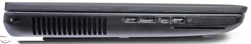 لپ‌تاپ استوک HP مدل ZBook 17 G2 پورت های چپ