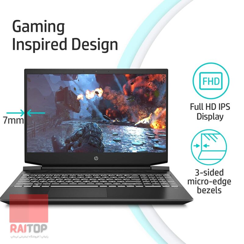 لپ تاپ گیمینگ 15 اینچی HP مدل Pavilion Gaming - 15-ec01 صفحه نمایش