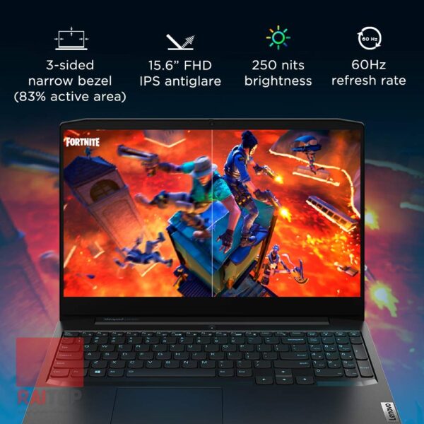 لپ‌ تاپ گیمینگ 15.6 اینچ Lenovo مدل IdeaPad Gaming 3 Ryzen 5 صفحه نمایش