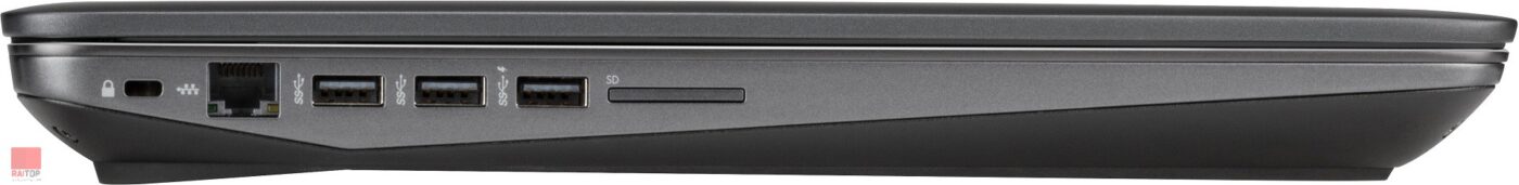 لپ تاپ استوک 17 اینچی HP مدل ZBook 17 G4 Workstation پورت های چپ