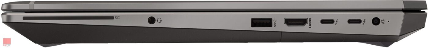 لپ تاپ ورک استیشن HP مدل ZBook 15 G6 پورت های راست