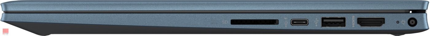 لپ تاپ اپن باکس 14 اینچی تبدیل پذیر HP مدل Pavilion x360 14-dw1050 پورت های راست