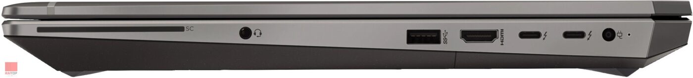 لپ تاپ ورک استیشن HP مدل ZBook 15 G5 پورت های راست