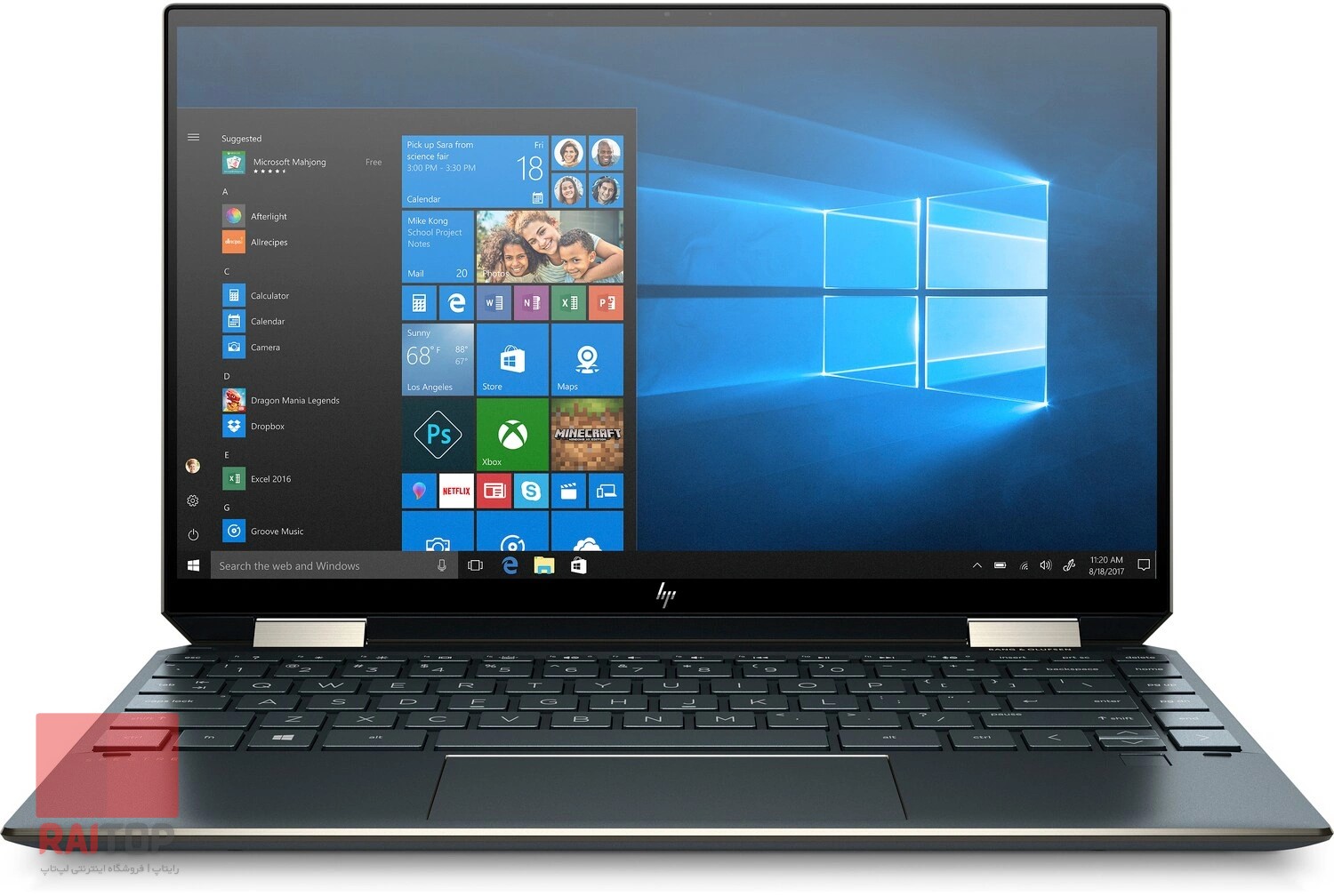 لپ تاپ 13 اینچی تبدیل شونده HP مدل Spectre X360 13-aw مقابل