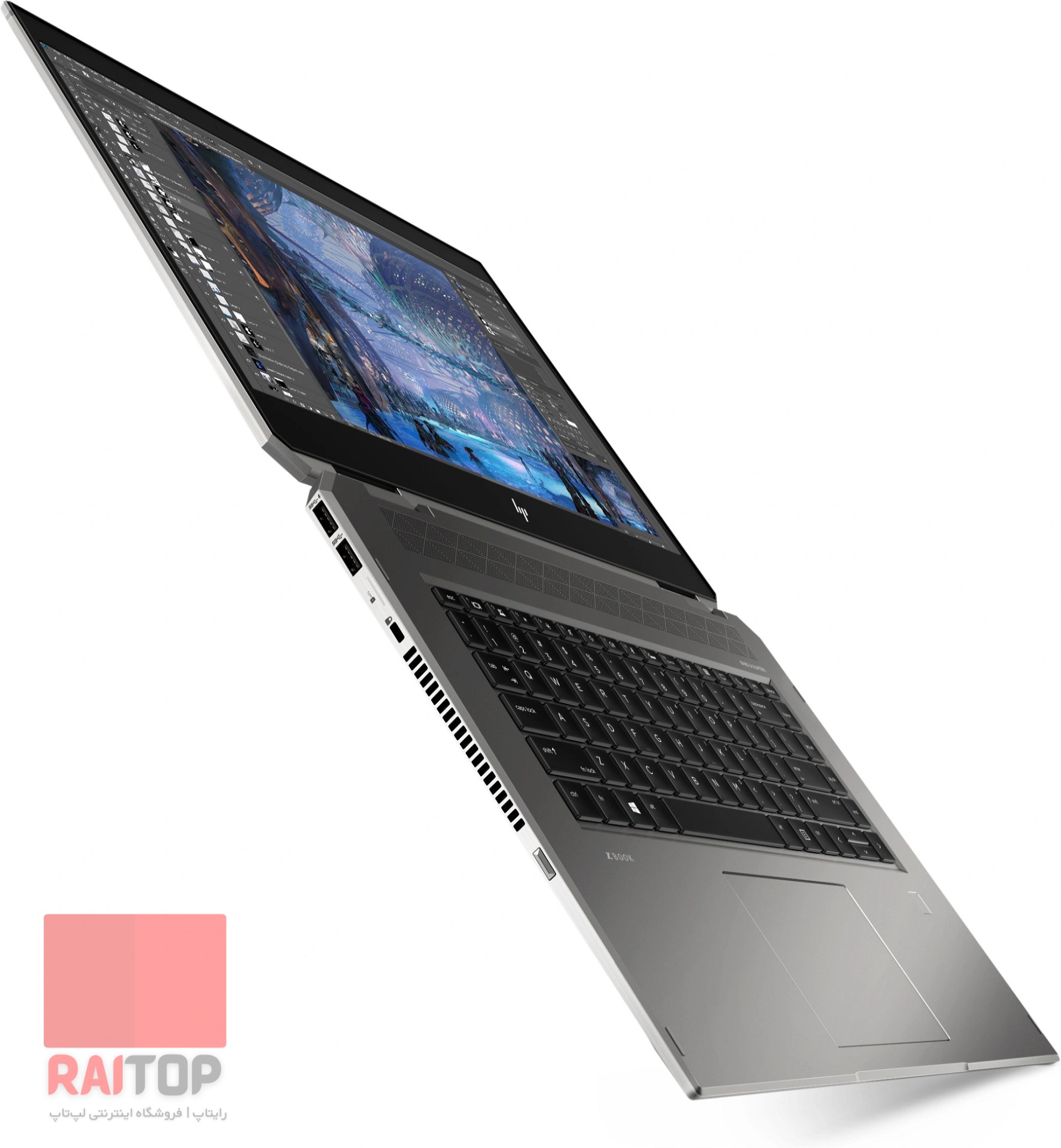 لپ تاپ ورکستیشن 15 اینچی HP مدل ZBook Studio x360 G5 باز
