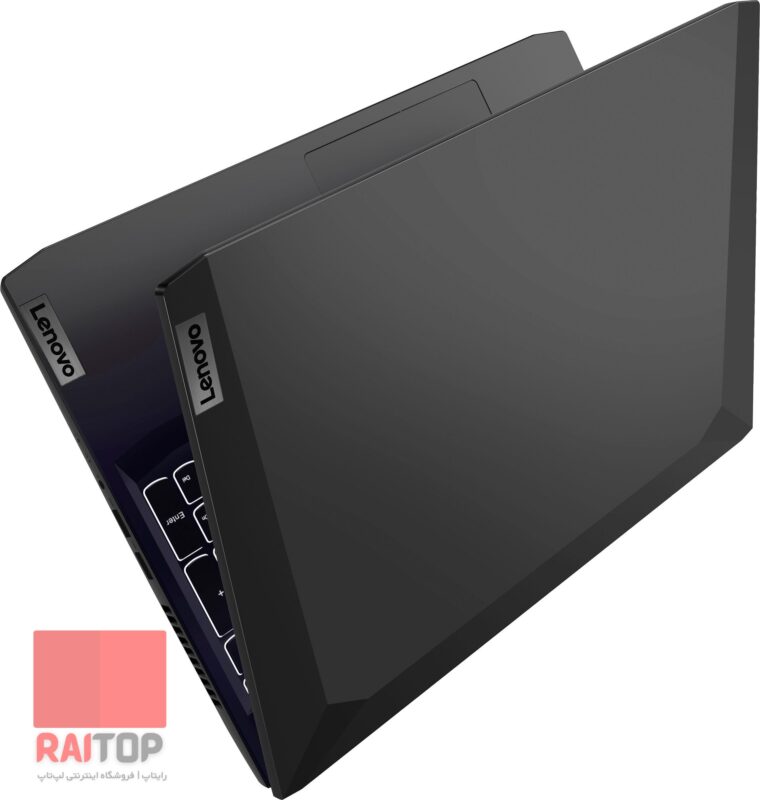 لپ تاپ گیمینگ Lenovo مدل IdeaPad Gaming 3 15IHU6 پشت راست نیمه باز
