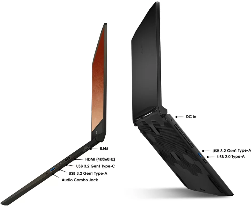 MSI Katana GF66 11 پورت ها