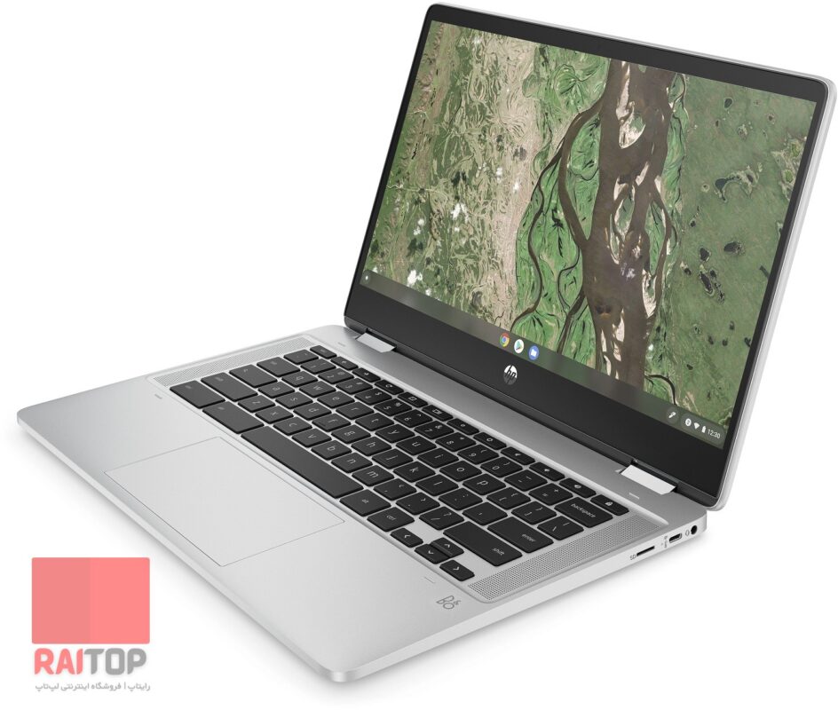 لپ تاپ HP مدل Chromebook x360 14b-cb0 رخ راست نقره