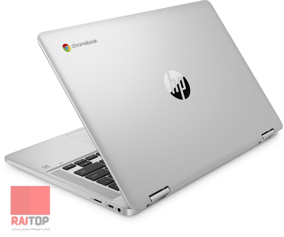لپ تاپ HP مدل Chromebook x360 14b-cb0 پشت راست نقره
