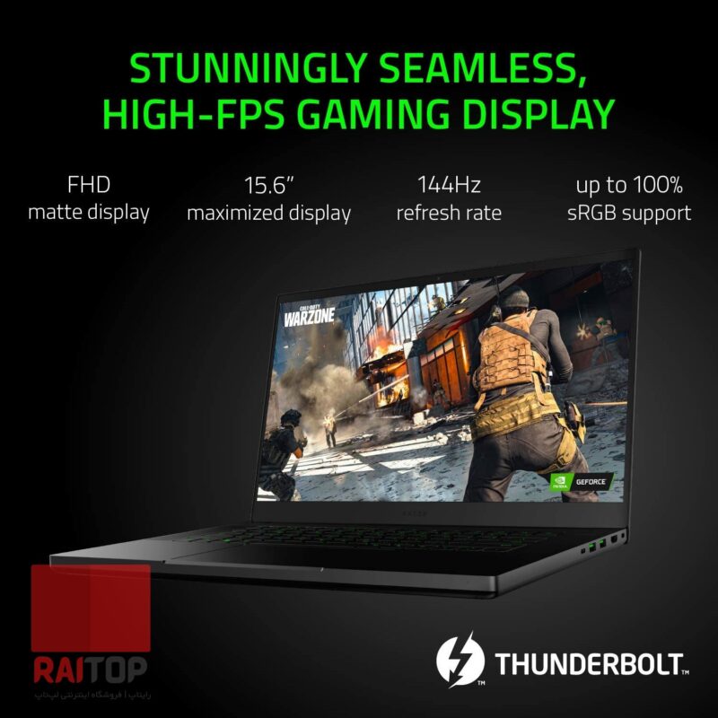 لپ تاپ گیمینگ Razer مدل Blade 15 Base Gaming 2020 2060 صفحه نمایش