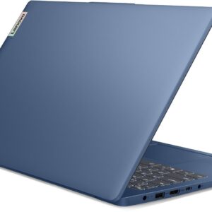 لپ تاپ 15 اینچی Lenovo مدل IdeaPad Slim 3 15AMN8 پشت چپ آبی