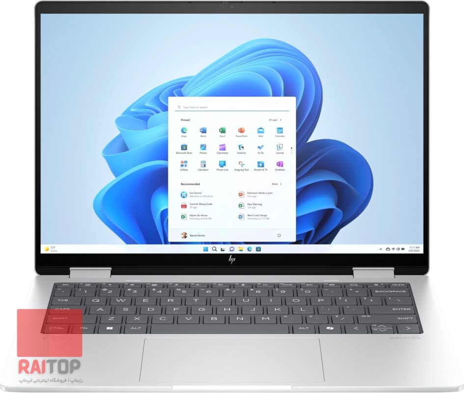 لپ تاپ HP مدل Envy x360 14-fa0 مقابل نقره ای