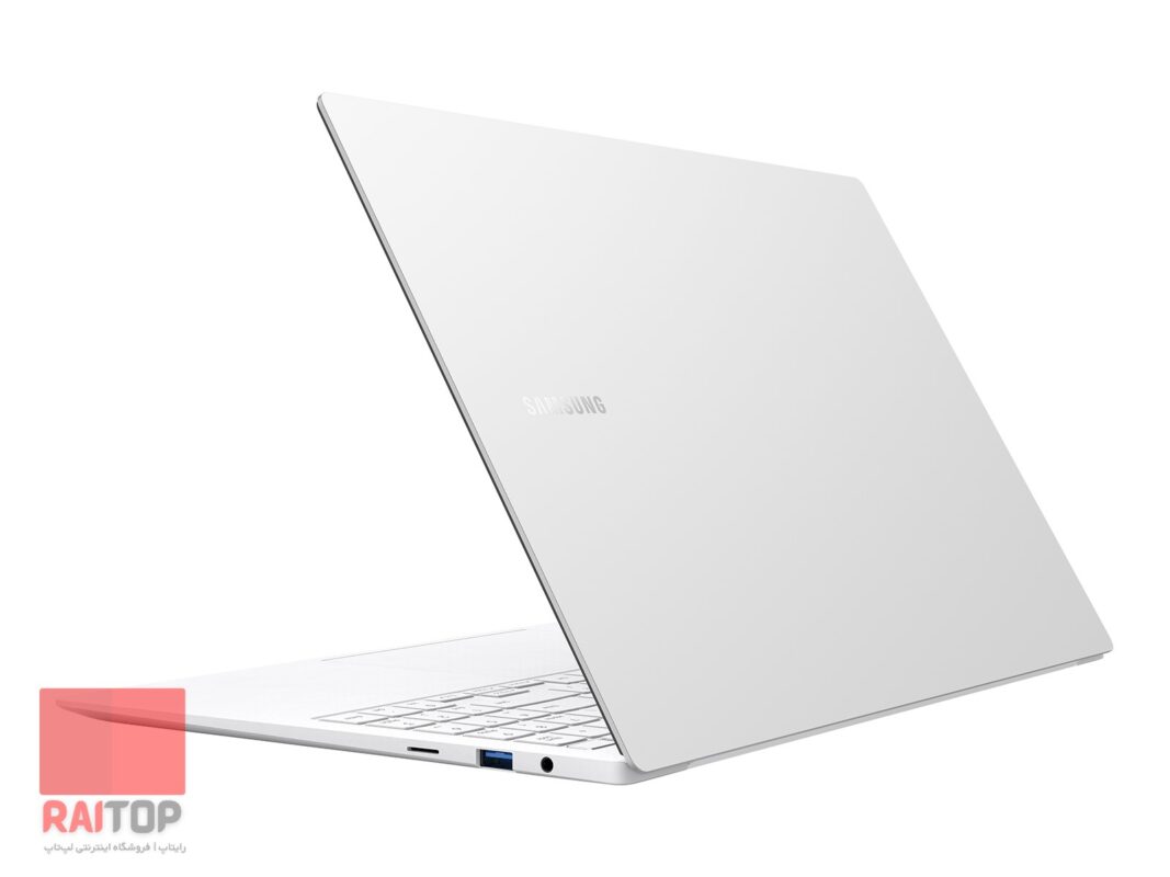 لپ تاپ 15 اینچی Samsung مدل Galaxy Book2 Pro پشت راست نقره ای