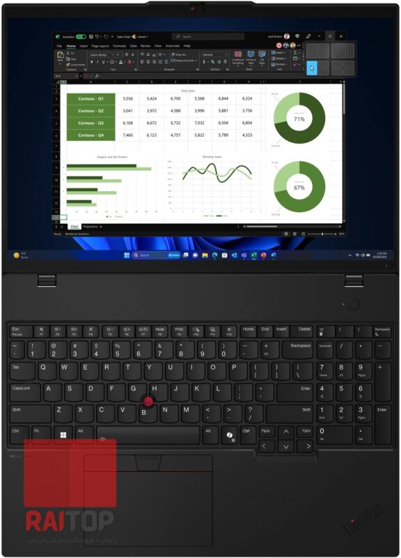 لپ تاپ Lenovo مدل ThinkPad L16 Gen 1 کیبرد