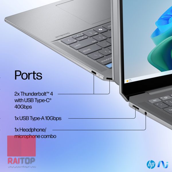 لپ تاپ 14 اینچی HP مدل OmniBook Ultra 14-fd0 پورت ها ۲