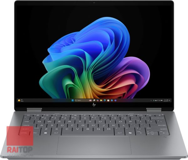 لپ تاپ 14 اینچی HP مدل Omnibook X Flip 14-fm0 خاکستری مقابل