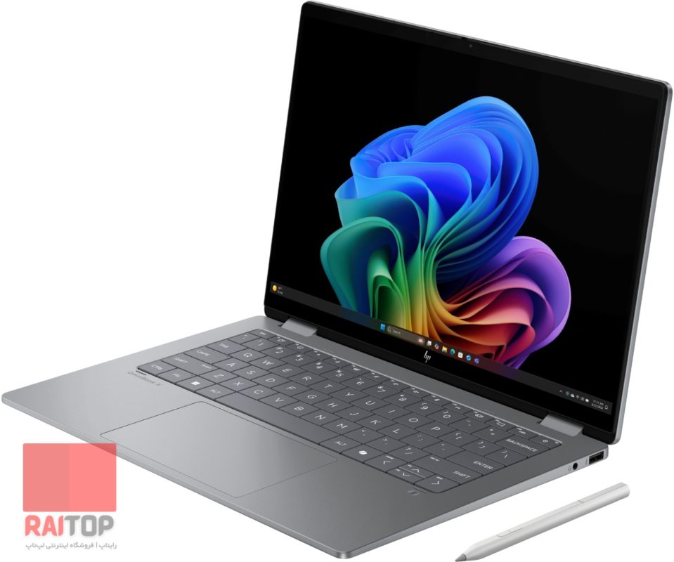 لپ تاپ 14 اینچی HP مدل Omnibook X Flip 14-fm0 رخ راست خاکستری