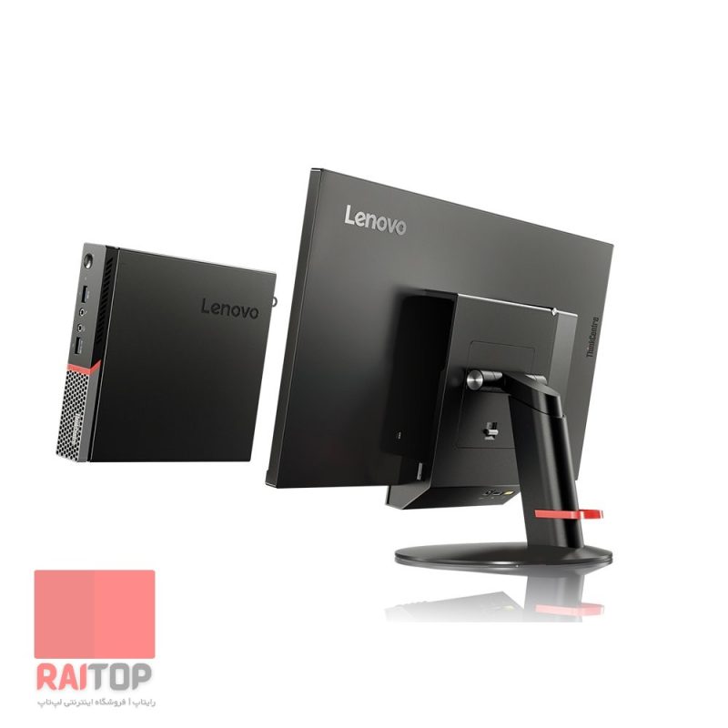 کامپیوتر همه کاره Lenovo مدل ThinkCentre Tiny-In-One 24 Gen3 پشت راست ۲