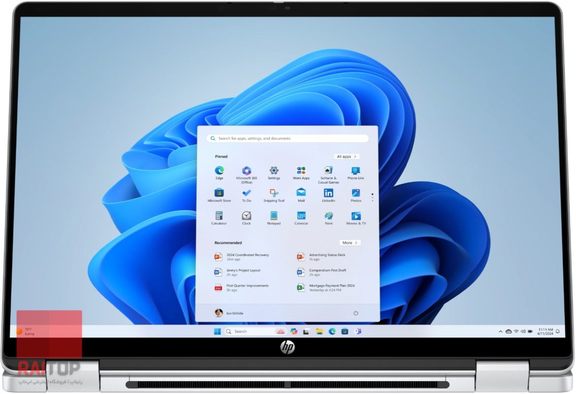 لپ تاپ 14 اینچی 2 در 1 HP مدل Omnibook 5 Flip 14-fp0 نمایشگر