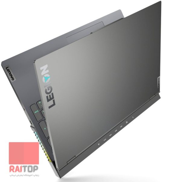 لپ تاپ 16 اینچی Lenovo مدل Legion 7 16ACHg6 پشت راست نیمه بسته