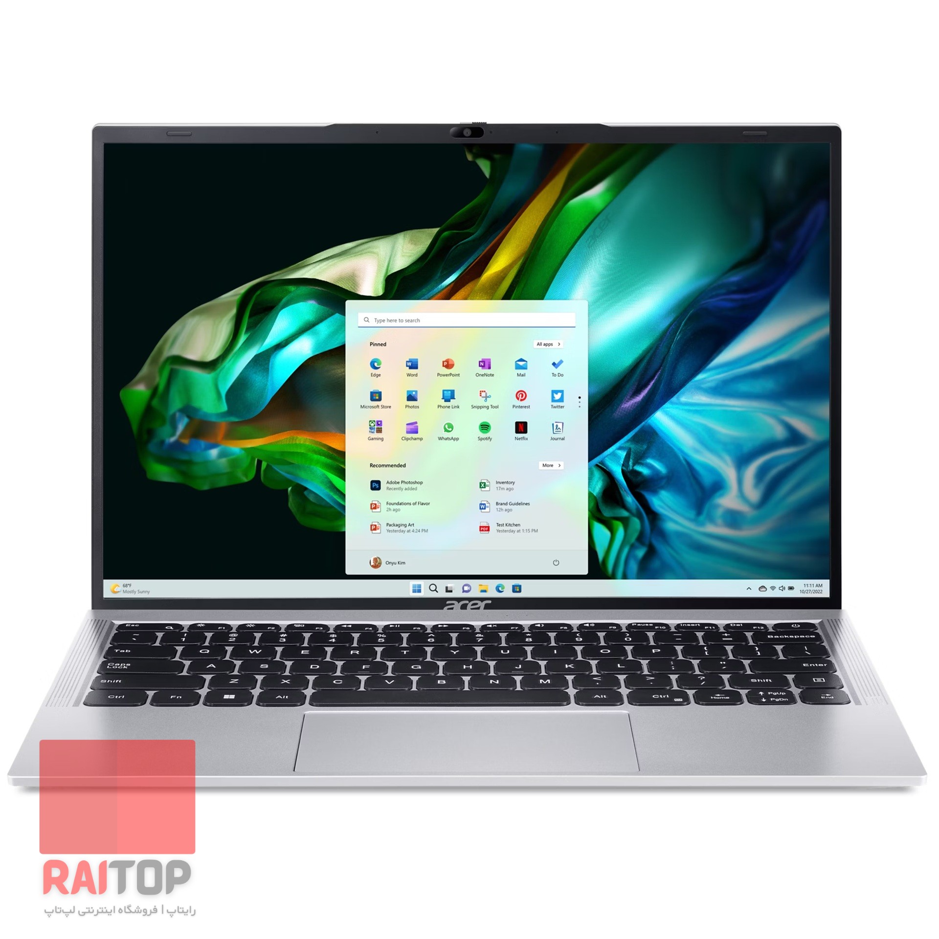 لپ تاپ 14 اینچی Acer مدل Aspire Lite AL14-51M مقابل