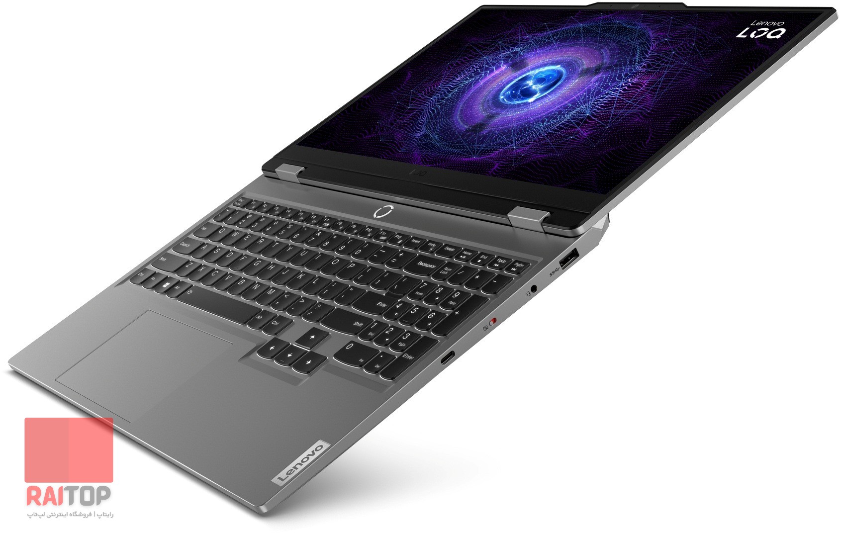 لپ تاپ گیمینگ Lenovo مدل LOQ 15IRX9 باز رخ راست