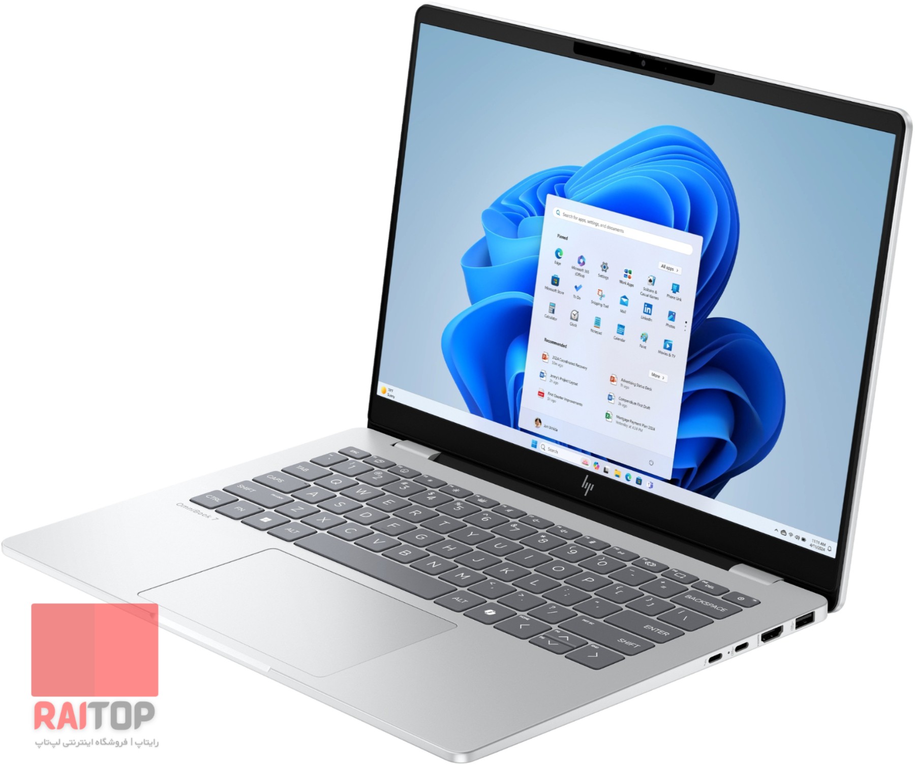 لپ تاپ 14 اینچی HP مدل OmniBook 7 AI 14-fr0 رخ راست