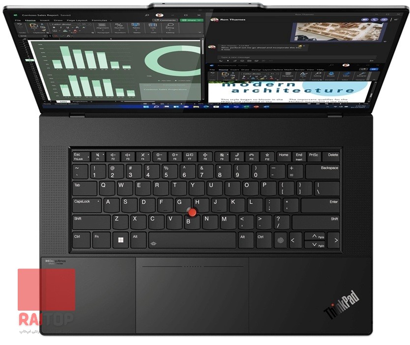 لپ تاپ 16 اینچی Lenovo مدل ThinkPad Z16 Gen 1 بالا