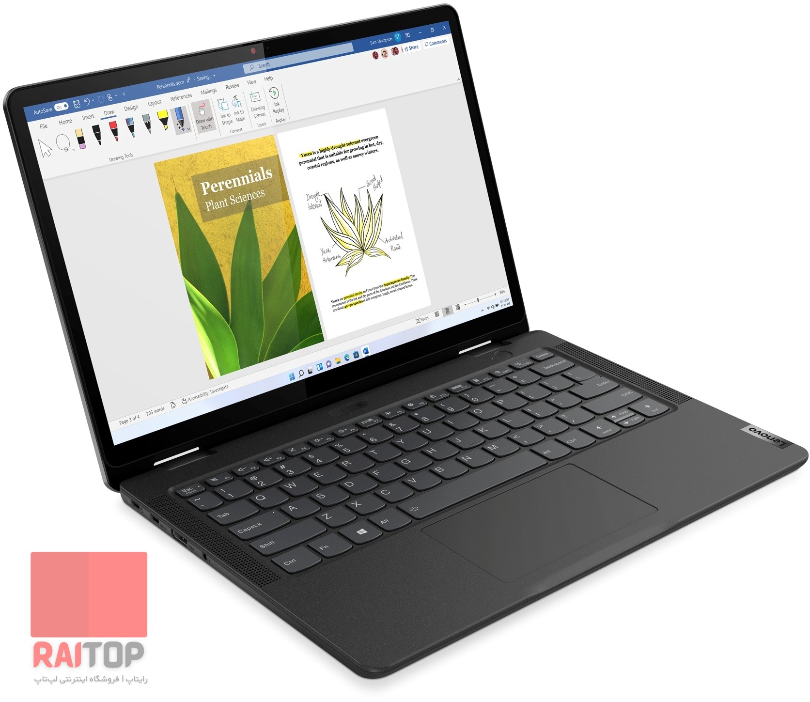 لپ تاپ 13 اینچی 2 در 1 Lenovo مدل 13w Yoga رخ چپ