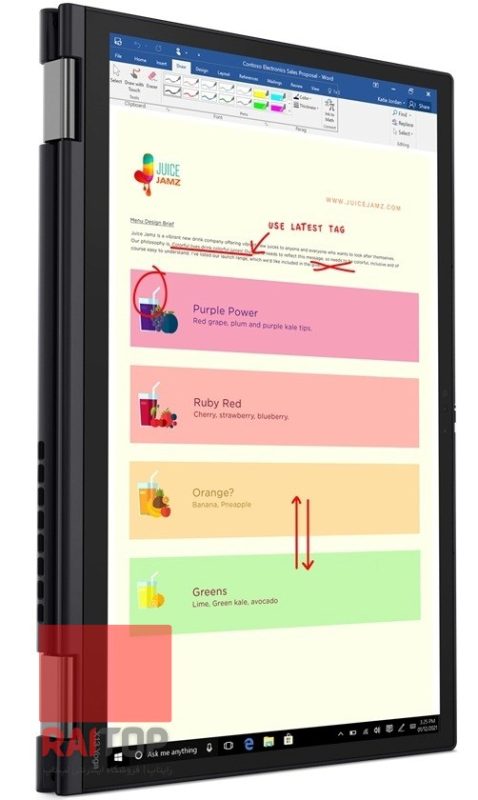 لپ تاپ Lenovo مدل ThinkPad X13 Yoga Gen 2 (Intel) تبلتی