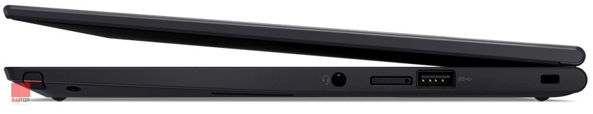 لپ تاپ Lenovo مدل ThinkPad X13 Yoga Gen 2 (Intel) پورت های راست نیمه بسته
