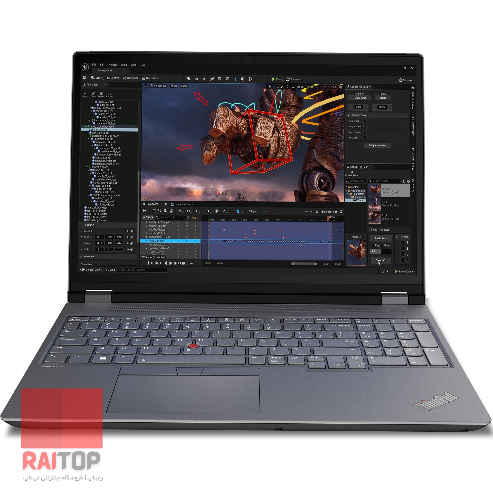 لپ تاپ 16 اینچی Lenovo مدل ThinkPad P16 Gen 2 مقابل