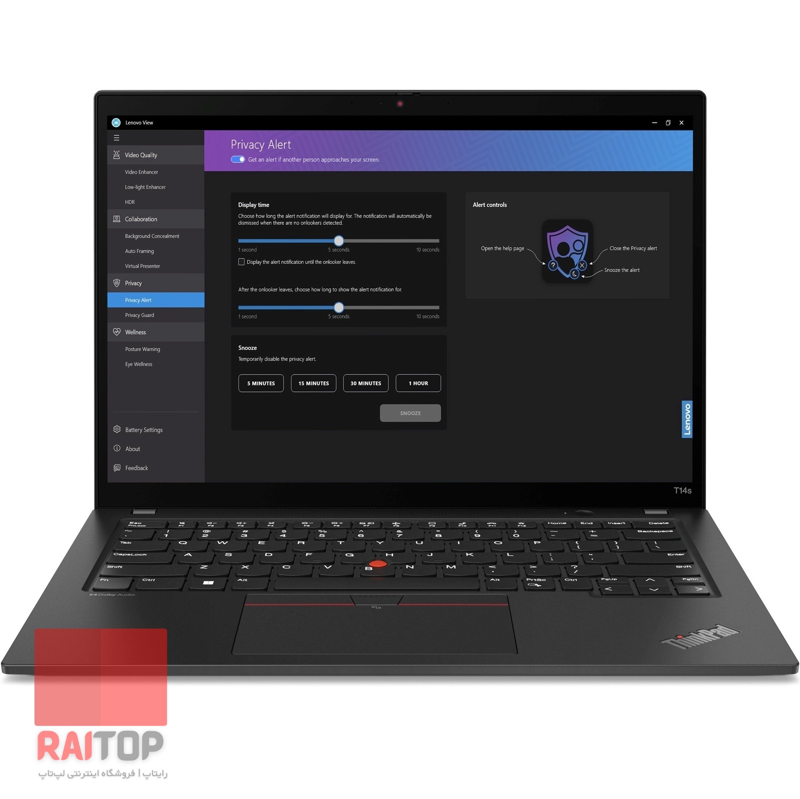 لپ تاپ 14 اینچی Lenovo مدل ThinkPad T14s G3 (Intel) مقابل