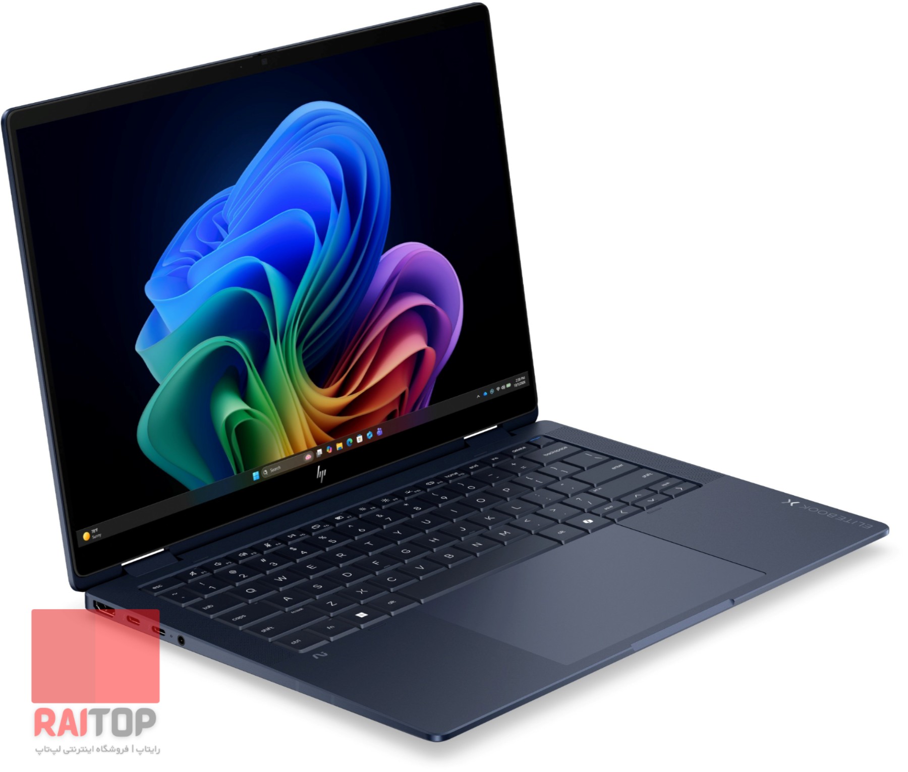 لپ تاپ 14 اینچی 2 در 1 HP مدل EliteBook X Flip G2i رخ چپ سرمه ای