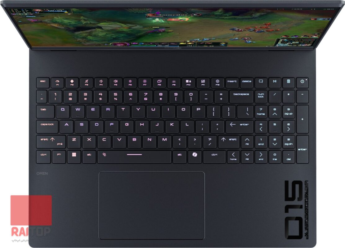 لپ تاپ 15 اینچی گیمینگ HP مدل HyperX OMEN 15-ga0 کیبرد
