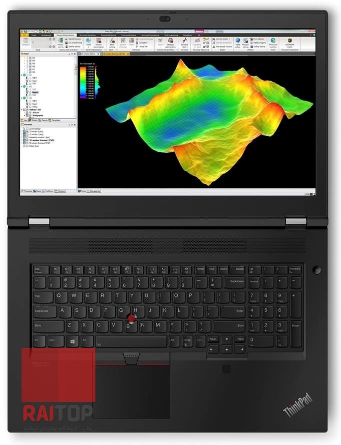 لپ تاپ Lenovo مدل ThinkPad P17 Gen 1 مقابل باز