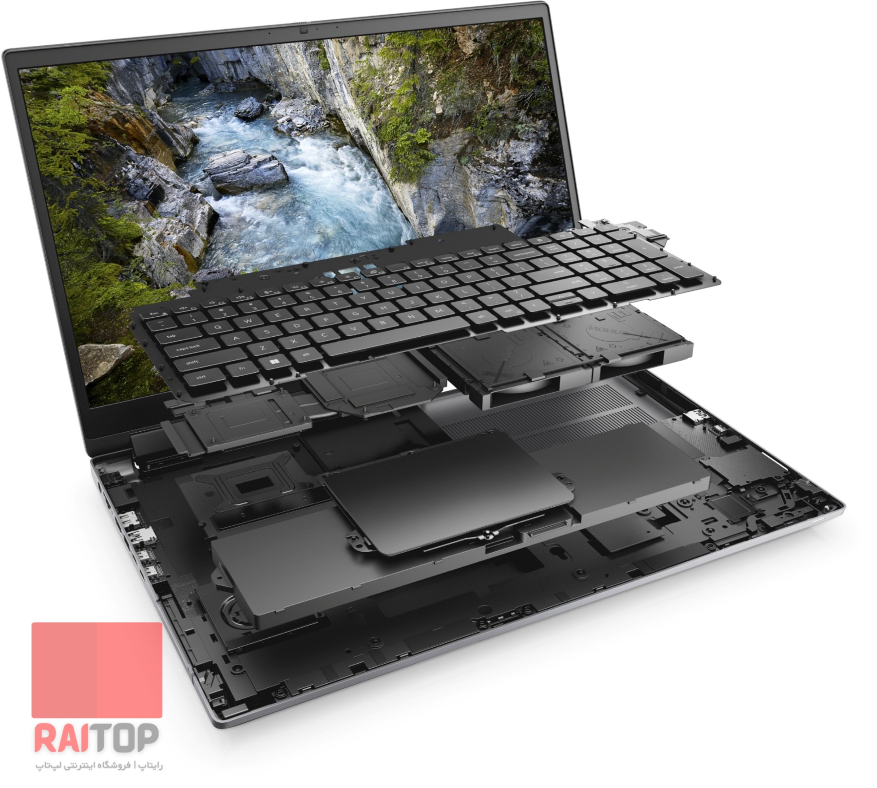 لپ تاپ ورک استیشن Dell مدل Precision 7770 قطعات رخ چپ